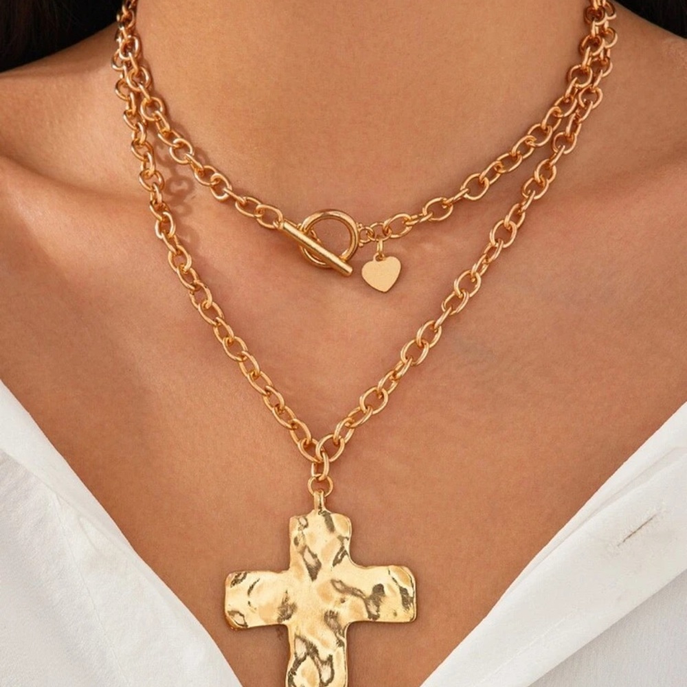 Gold Layered Cross Necklace